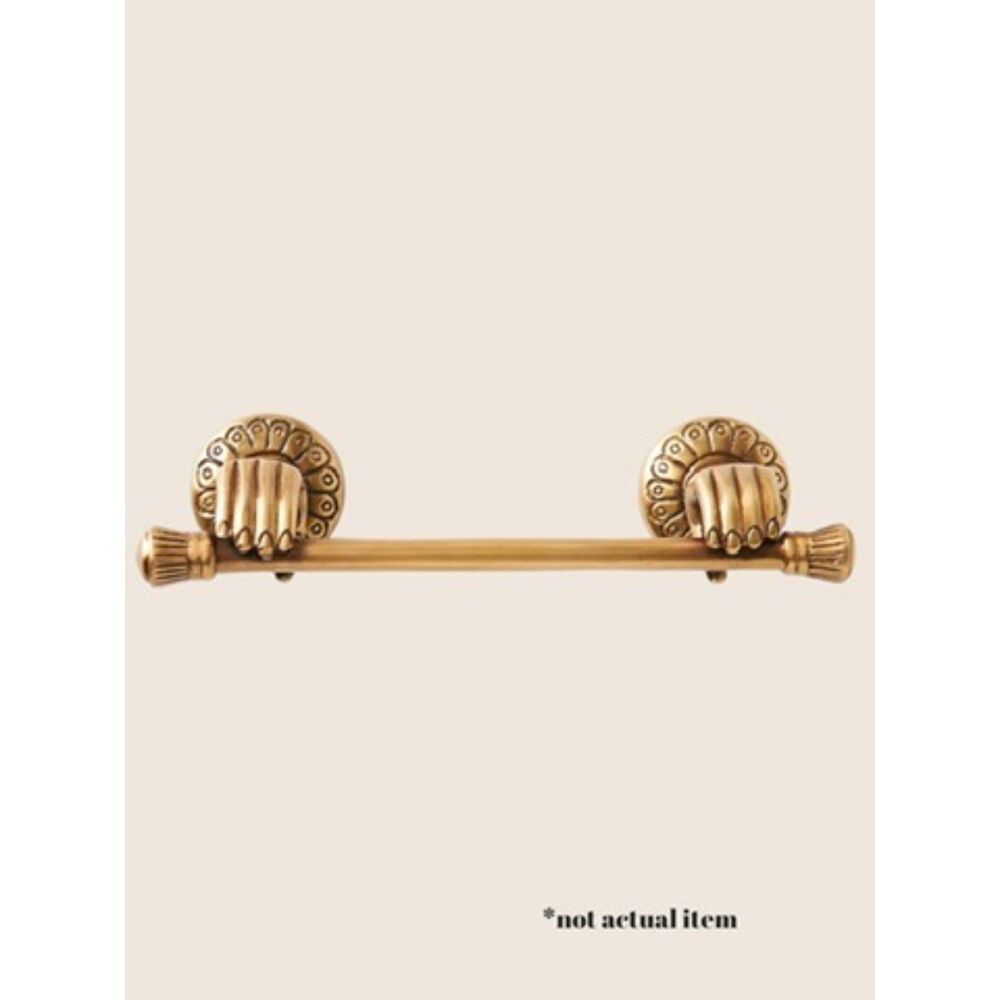 🤏 ANTHRO HOME NELLIE HAND HERITAGE DECORATIVE HANDLE BRASS KNOB PULL 6" LENGTH - Picture 2 of 6